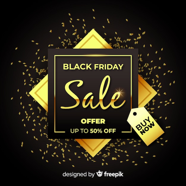 Black friday golden background