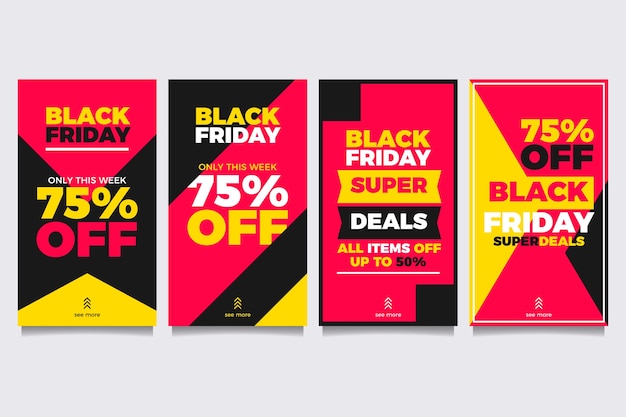 Black friday instagram stories collection