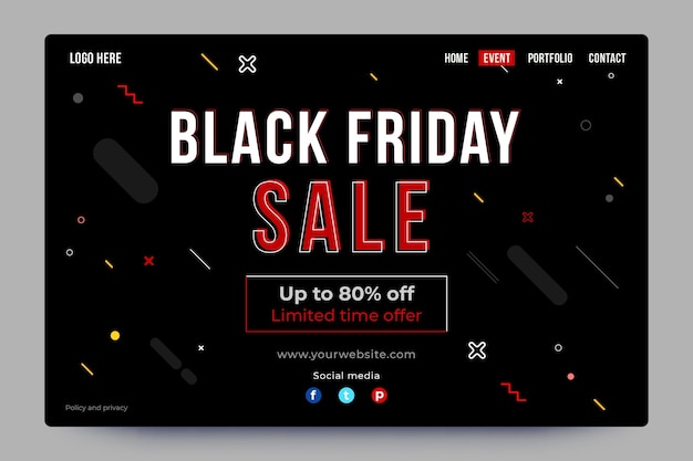 Black friday landing page