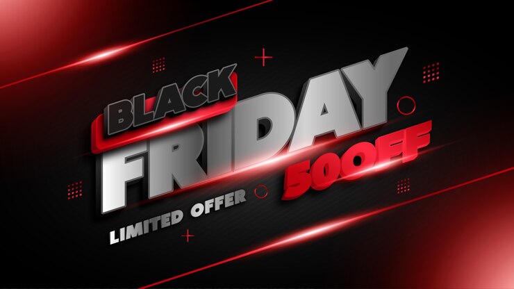 Free Vector black friday limited offer banner