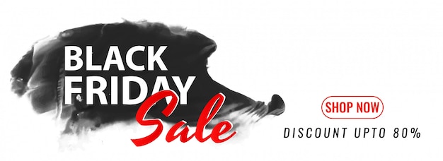 Бесплатное векторное изображение Черная пятница мега распродажа современный баннер дизайн