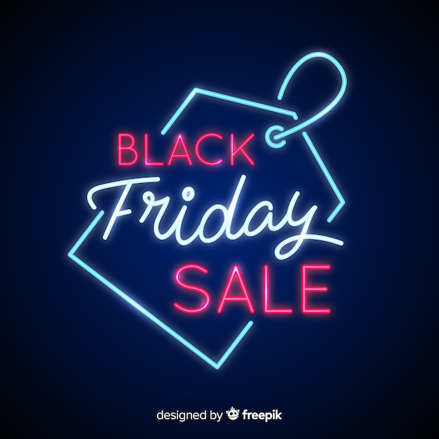 Black friday neon background