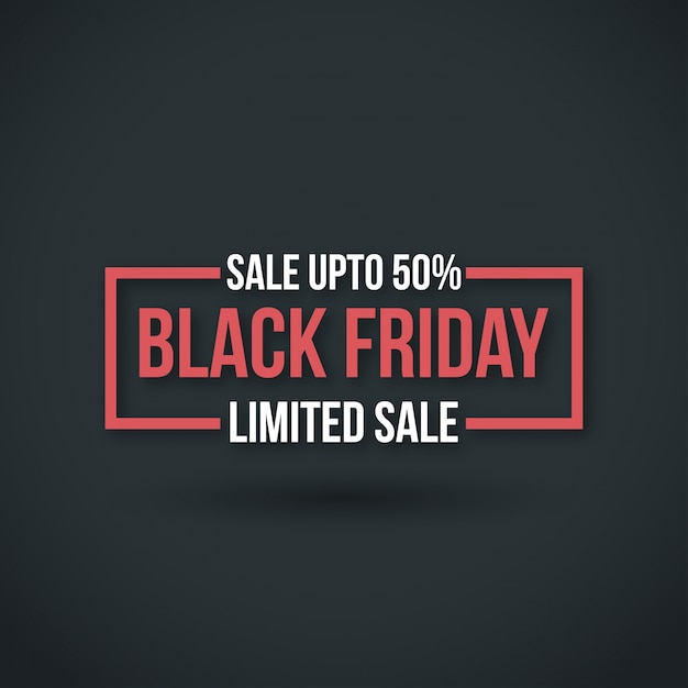 Black friday. new simple typography on black background