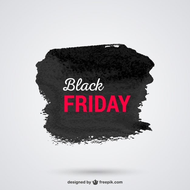 Free vector black friday paint splatter