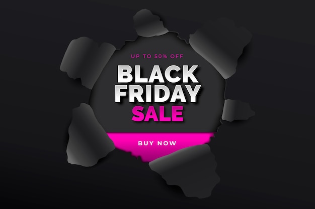 Free vector black friday in paper style background