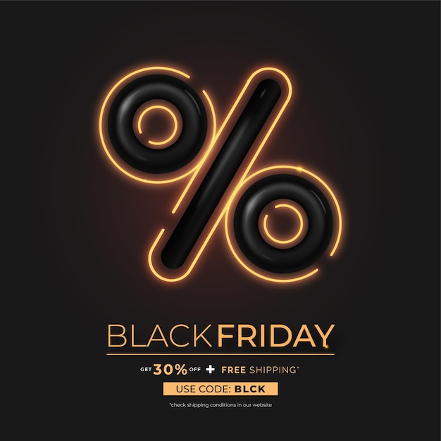 Free vector black friday realistic background