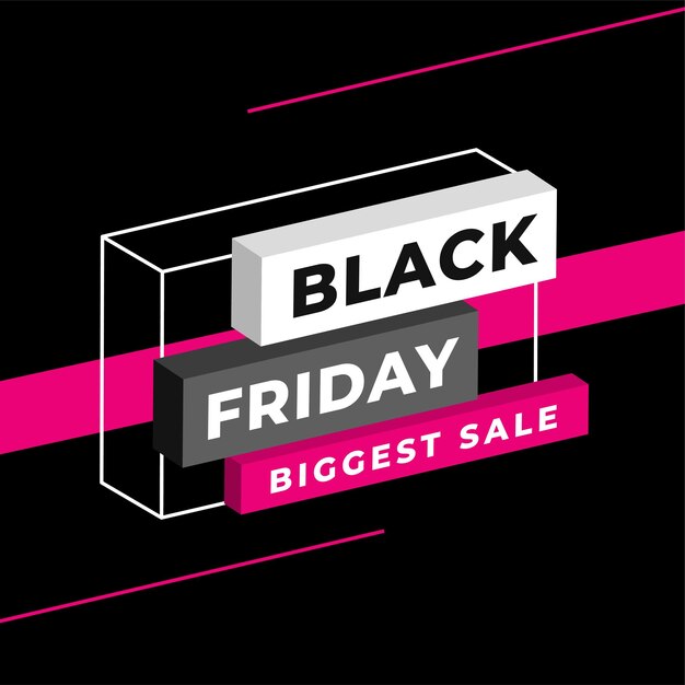 Black friday sale background in 3d style