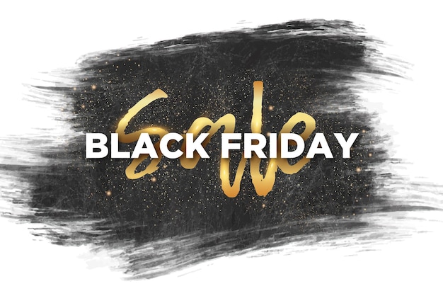 Free vector black friday sale background with brush stroke background