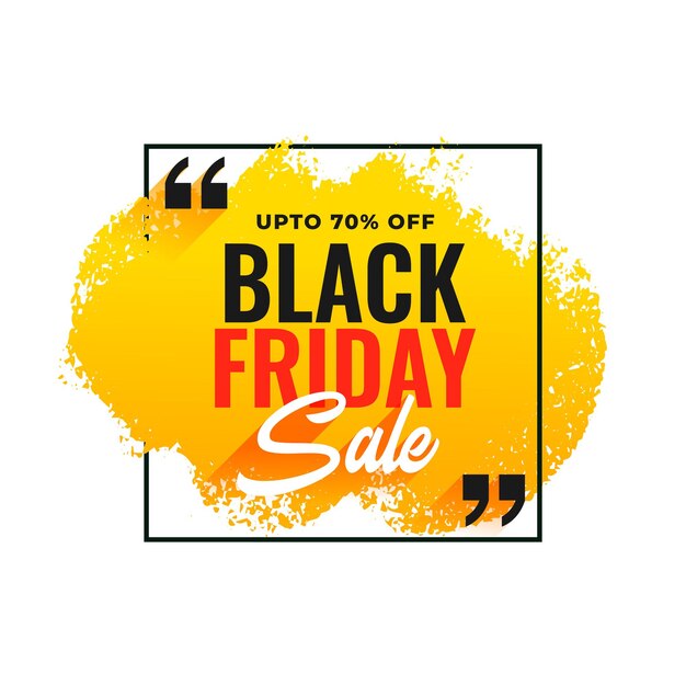 Black friday sale background with paint shape