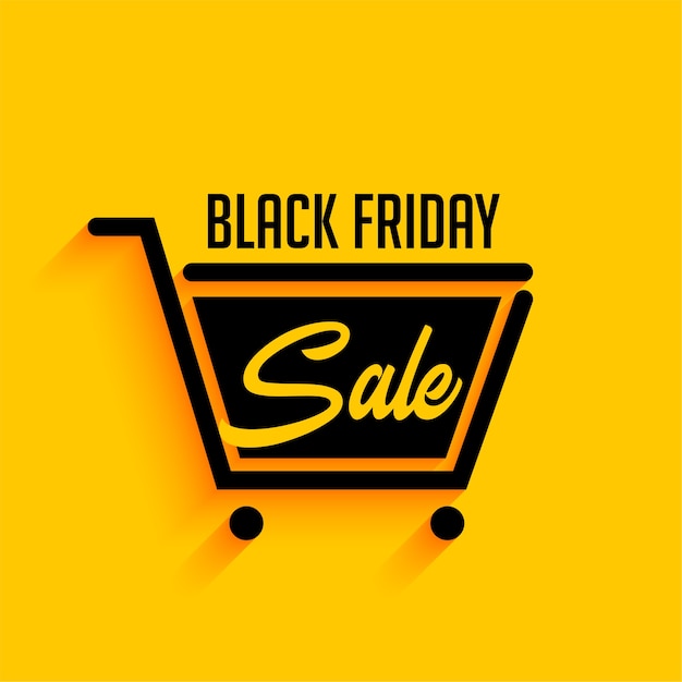 Black friday sale background with shopping cart