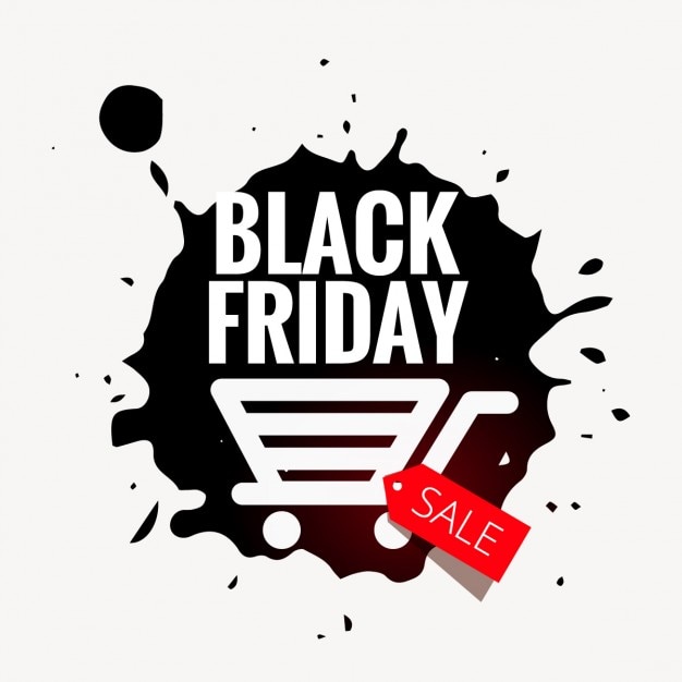 Free vector black friday sale badge in grunge style