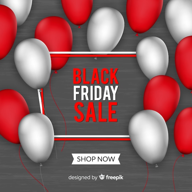 Black friday sale balloon background