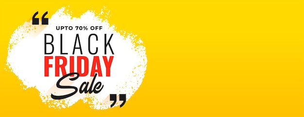 Free vector black friday sale banner in abstract quote style