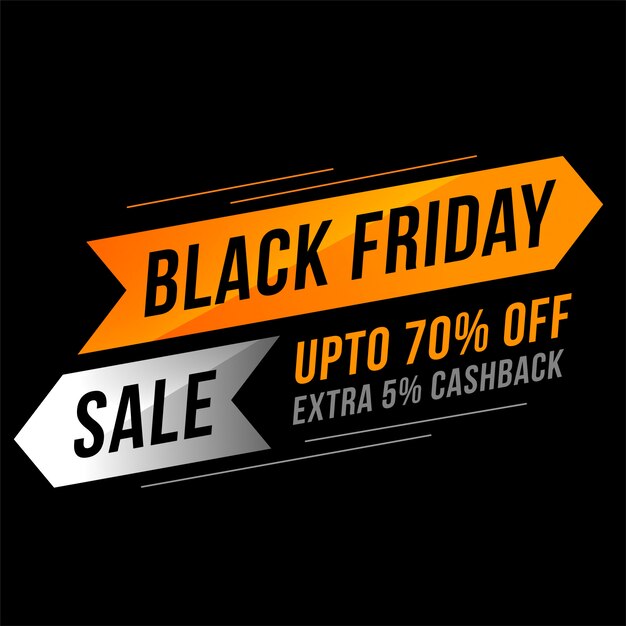 Black friday sale banner in modern style