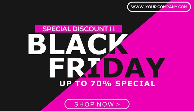 Black friday sale banner on Purple and black background