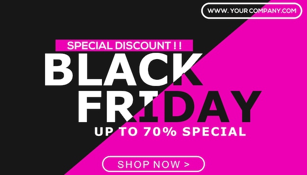 Black friday sale banner on Purple and black background
