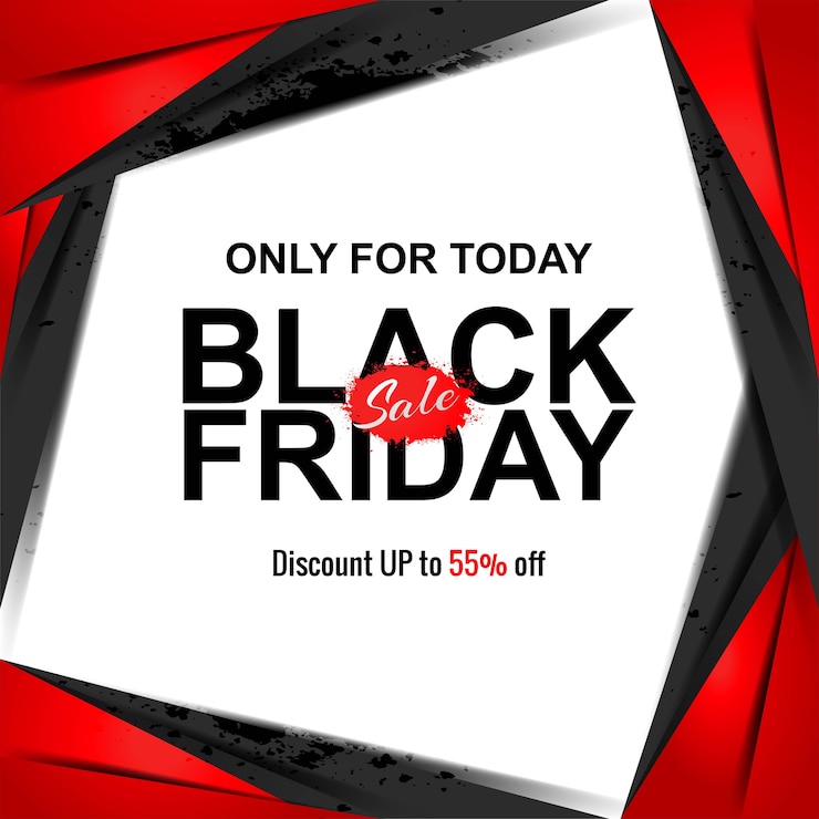 Free Vector black friday sale banner for wave background