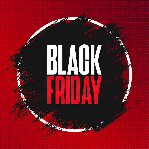 Black Friday Sale banner with Abstract Brush