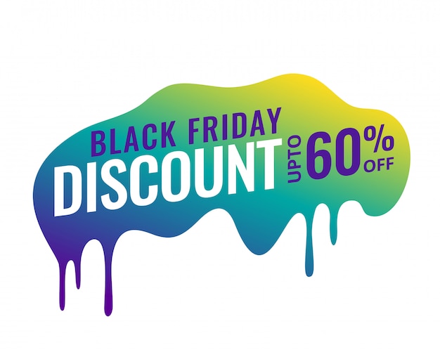 Free vector black friday sale banner with discount details