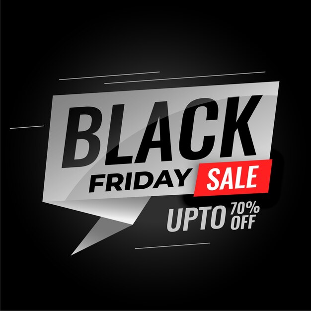 Black friday sale banner with discount details