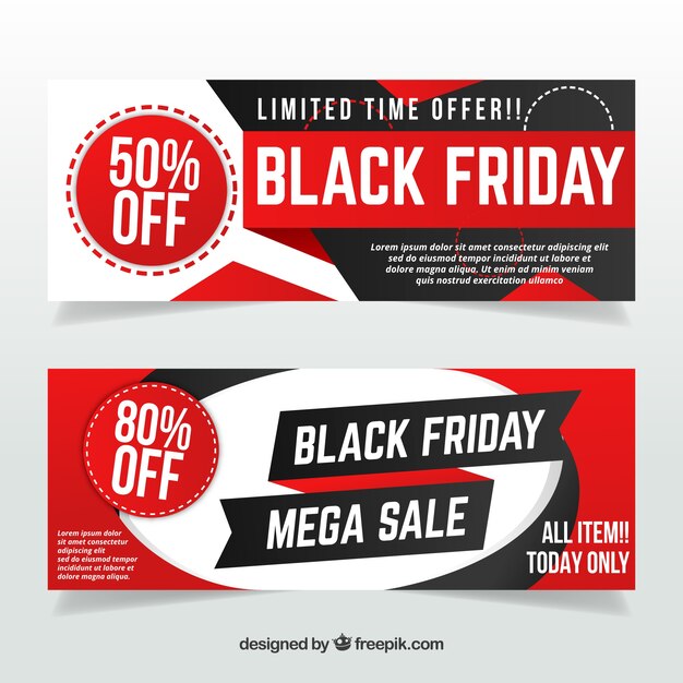 black friday sale banners