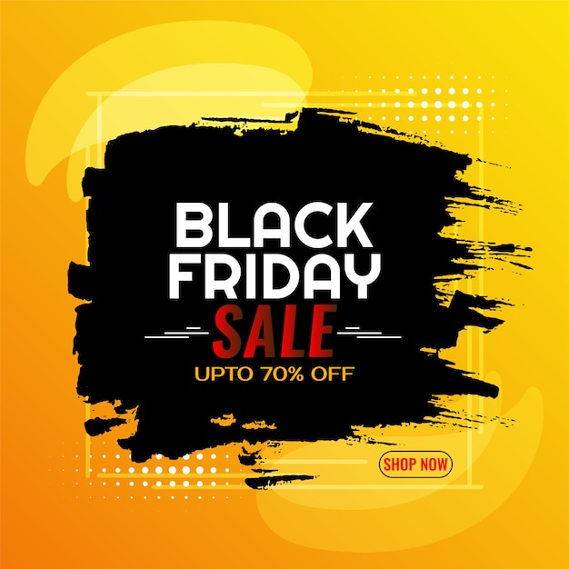 Free vector black friday sale bright yellow background