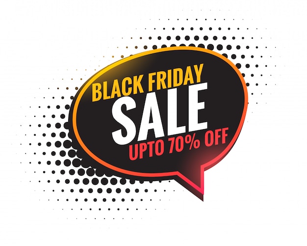 Black friday sale chat bubble background