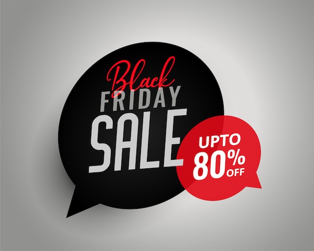 Black friday sale chat bubble template