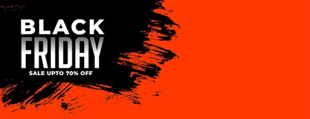 Free vector black friday sale discount banner with text space