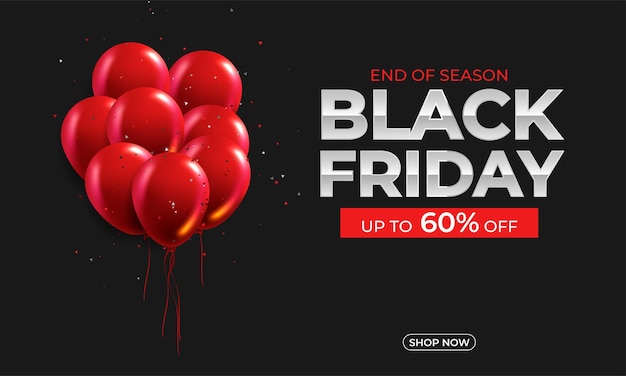 Vettore gratuito manifesto dell'offerta promozionale di sconto vendita black friday