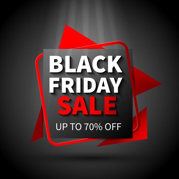 Black friday sale flat design banner template