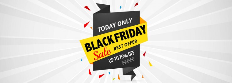 Free Vector black friday sale label banner background