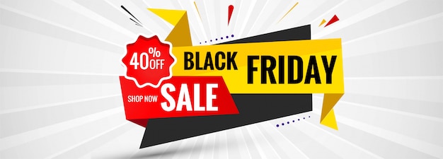 Black Friday Sale label banner background