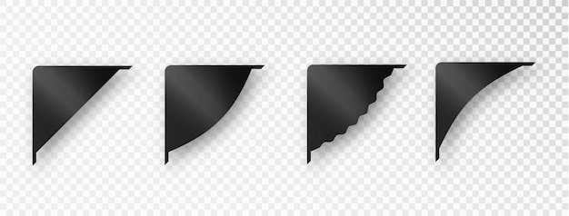 Бесплатное векторное изображение Этикетки распродаж черной пятницы с отличительными угловыми акцентами, указывающими на привлекательные скидки