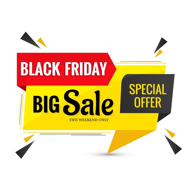 Black friday sale lable banner design