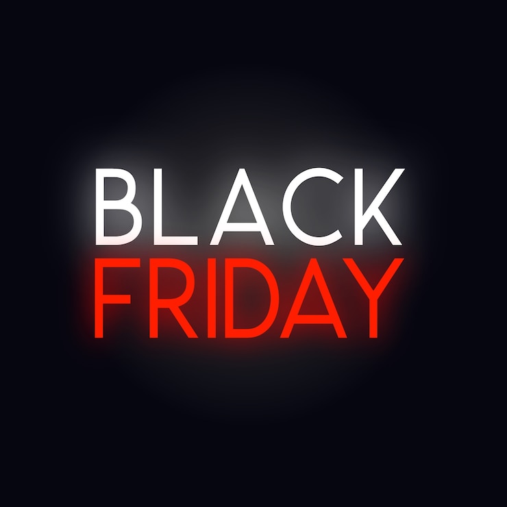 Free Vector black friday sale logo template design