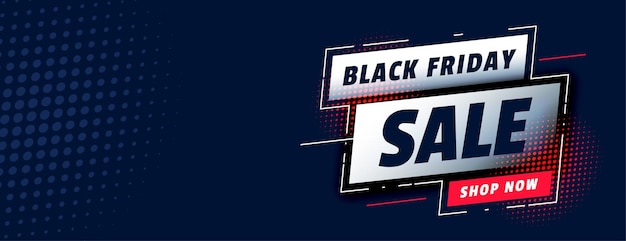 Free vector black friday sale modern banner with text soace