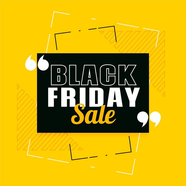 Black friday sale modern yellow shopping background