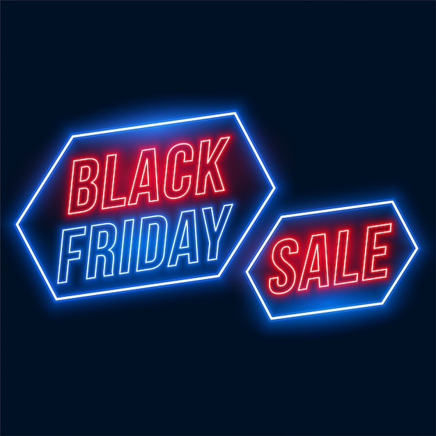 black friday sale  in neon style