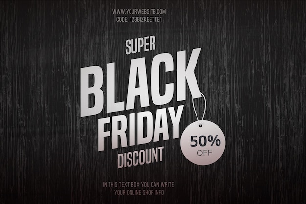 Vettore gratuito offerta di vendita del black friday con sfondo in stile grunge