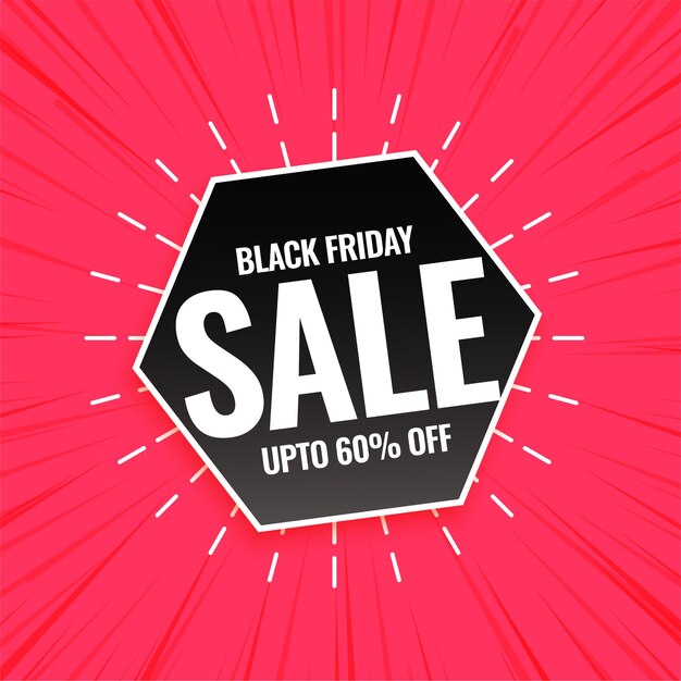 Black friday sale pink background design