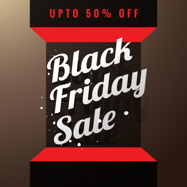 Free vector black friday sale poster in 3d