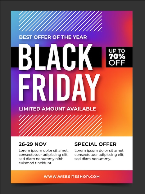 Black friday sale poster template