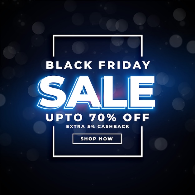 Black friday sale poster with offer details banner