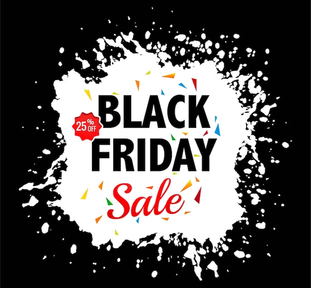 Free vector black friday sale for splash background