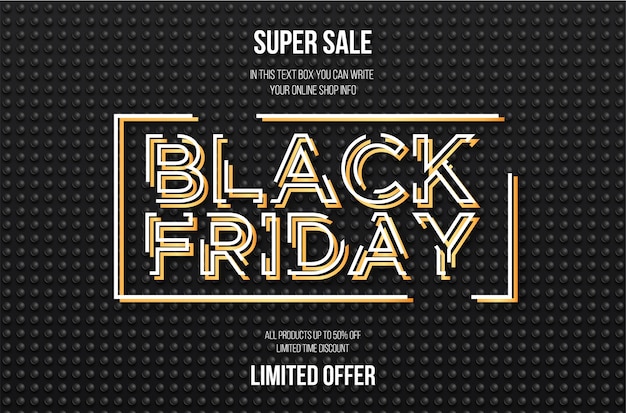 Black Friday Sale with 3d banner