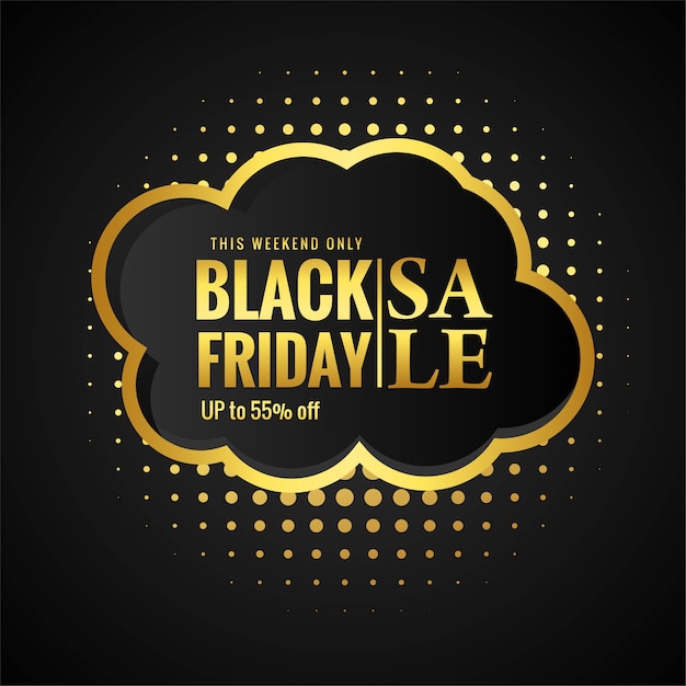 Black friday sale with golden card