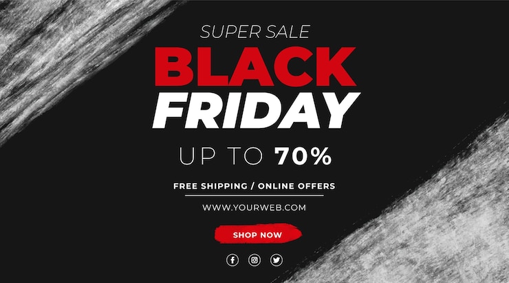 Free Vector black friday sale with stains