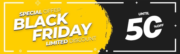 Vettore gratuito saldi del black friday con yellow splash