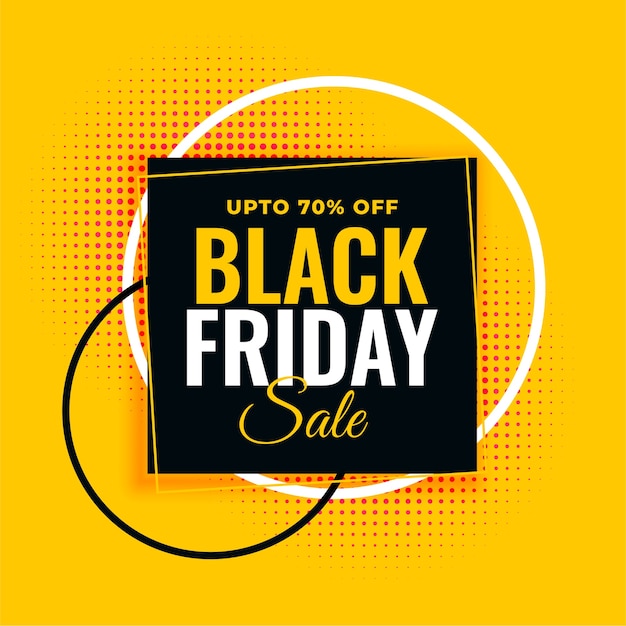 Free vector black friday sale yellow banner template